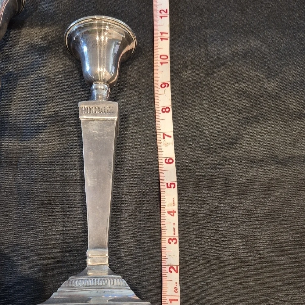 Pottery Barn Silver Candle Holders Set Of 2 Maxfield Hotel Collection